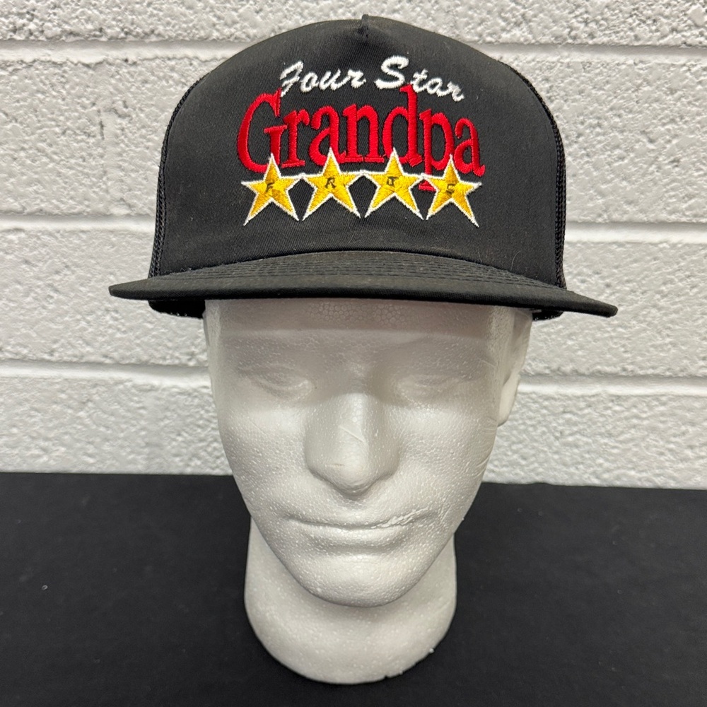 Signature vintage 90’s vibe black and red grandpa snapback new hat